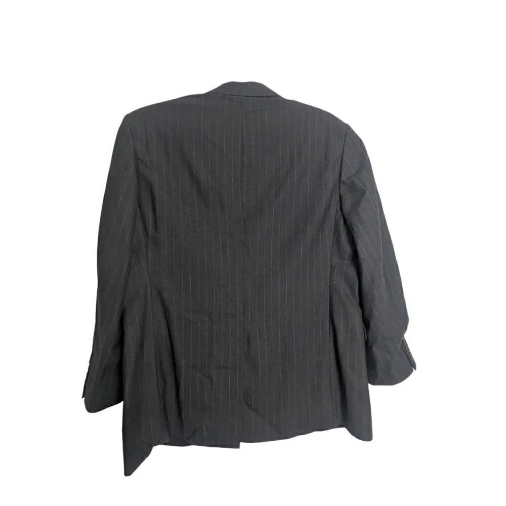Brooks Brothers 346 Stretch Wool Men's Grey Pinstripe Sport Jacket Blazer 44M
